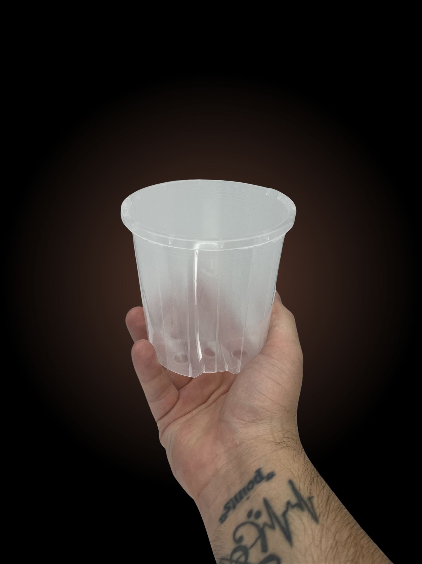 100mm Clear Plastic Pot
