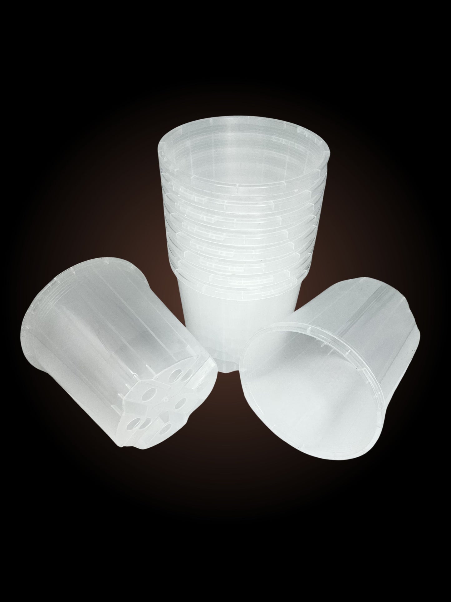 100mm Clear Plastic Pot
